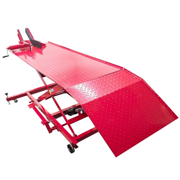 Air-operated Hydraulic Motorcycle Lift Table Motorcycle Hoist Jack Stand 1000LBS Adjustable Height 7.68-30.71in