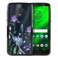 thumbnail image 2 of FINCIBO Slim TPU Bumper + Clear Hard Back Cover for Motorola Moto G6 Plus 6", Irises Flowers, 2 of 7
