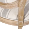 Noble House Karter Indoor French Fabric Dining Chairs, Set of 2, Gray Stripes
