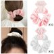 thumbnail image 4 of Matsuzay Paquete de 20 elegantes lazos elásticos para el cabello para regalos de boda nupcial Kits de decoración para fiestas blanco rosa 10-11cm, 4 of 5