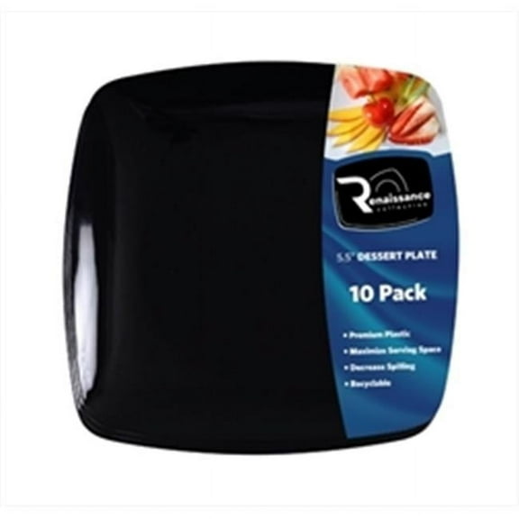 Fineline Settings 1506-BK Black Dessert Plate