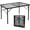 Black, variant on 2ft Adjustable Height Silver Metal Mesh Folding Side Table with Carry Handle