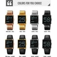 thumbnail image 5 of Square Men's Luxury Watches Fashion Creative Multifunctional Waterproof Wristwatch, Stainless Steel or Gold and Silver - Toned Leather Strap Gifts for Men, 5 of 11