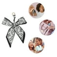 thumbnail image 3 of Unique Bargains 1 Pc Trendy Little Bow Handbag Charm Bag Accessories Black White, 3 of 5