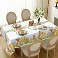 thumbnail image 4 of Mizhona Easter Cute Bunny Rectange Tablecloth Color Eggs Table Cloth for Dinning,Kitchen,Party，60" x 102", 4 of 5