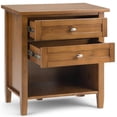 thumbnail image 4 of Trent Home Wood 24" Transitional Bedside Nightstand Table in Light Golden Brown, 4 of 10