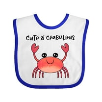 Inktastic Cute and Crabulous Funny Crab Boys or Girls Baby Bib