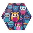 thumbnail image 6 of Owls Compact Folding Umbrella for Rain Windproof Travel Umbrella UPF 50+ Lightweight Packable Arc Size, 6 of 8