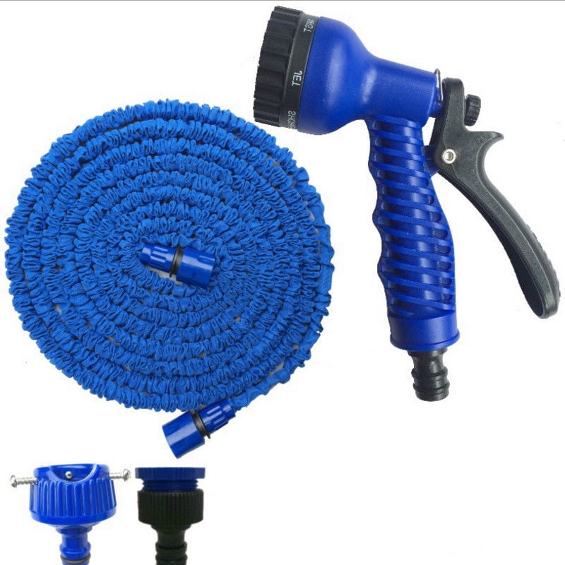 25//50//75//100FT Expandable Flexible Garden Water Hose Latex Tube US Connec