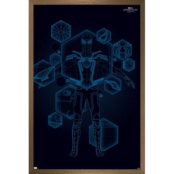 Marvel Spider-Man: No Way Home - Tech Wall Poster, 14.725" x 22.375" Framed
