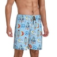 thumbnail image 5 of KLL Cartoon Rocket With Space for Men's 1-Pack Shorts,Sleep Pajama Shorts for Men Soft Pj Shorts Men's Pajama Bottoms Sleepwear -Medium, 5 of 7