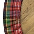 thumbnail image 5 of Ambesonne Plaid Fitted Round Tablecloth, Caledonia Scottish Style, 45"- 56" Diameter, Burnt Sienna Green, 5 of 5