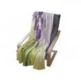 thumbnail image 4 of Garden Art Soft Flannel Fleece Blanket, Flowers of Iris with Green Leaves Gardening Plants Spring Morning, Cozy Plush for Indoor and Outdoor Use, 50" x 70", Violet Green and Yellow, by Ambesonne, 4 of 6