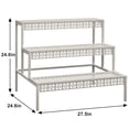 thumbnail image 4 of Aboxoo 27.6" x 24.6" x 24.6" 3-Tier White Steel Plant Display Rack with Spacious Storage Space, 4 of 8