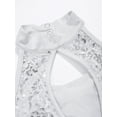 thumbnail image 5 of Yruioon Girls Sequin Latin Jazz Dance Costume Sleeveless Halter Neck Crop Top with Tassels Fringed White 12, 5 of 7