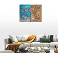 thumbnail image 2 of Sea Turtle Decor Wall Art Ocean Wall Decor Turquoise Sea Turtle Painting Pictures Christian Scriptures Psalm Canvas Prints Modern Artwork Home Decor for Bathroom Bedroom Living Room 16"x12", 2 of 6