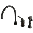 thumbnail image 1 of Kingston Brass KB3815BLBS Single Handle Kitchen Faucet with Brass Sprayer, 1 of 1