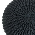 thumbnail image 5 of Style House by Urban Shop Round Knit Pouf, 18" x 15", Gray, 5 of 8