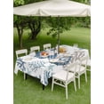 thumbnail image 4 of Outdoor Tablecloth with Umbrella Hole for Patio/Picnic/Party/Camping, Coastal Blue Seahorse Waterproof Table Cloth Rectangle Table Cover Washable, Summer Ocean Coral Beach Starfish (60"x 84"), 4 of 9