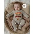 thumbnail image 5 of Miaouyo Infant Baby Boy Thanksgiving Fall Stripe Romper 0 3 6 12 18 Months Turkey Embroidery Long Sleeve Round Neck Full Length Jumpsuit with Hat, 5 of 9