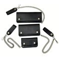 thumbnail image 3 of Black Leather Trucker Wallet With Chain - Biker Snap Wallet - Regular - Small - Mini, 3 of 6
