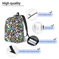 thumbnail image 3 of Disketp Colored Glass Mochila de Lona Estampada, Mochila Escolar de Viaje Ligera para Estudiantes y Portátil-Medium, 3 of 5