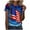 2-7-Blue, variant on SELONE Red White Blue Shirts Independence Day Summer Tops for Women Fashion Summer V Neck Short Sleeve Casual T Shirt Blouse Womens American Flag Apparel Plus Size Patriotic Clothing White M