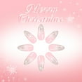 thumbnail image 5 of Feledorashia Christmas Nail Art, French Glitter Nails, White Snowflake Design, Reusable Durable Material, 5 of 7