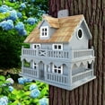 thumbnail image 3 of Home Bazaar Novelty Cottage Birdhouse - Blue, 3 of 5