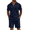 Dark Blue, variant on Mens Tracksuit Casual 2 Piece Quarter Zip Polo Shirt and Shorts Set Athletic Jogging Sports
