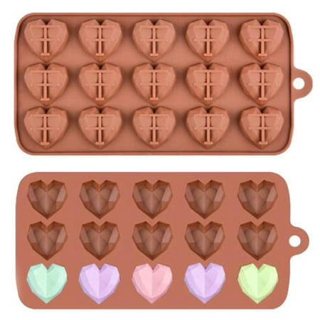 

15 Cavities Mini Heart Chocolate Mold Silicone Candy Molds Gummy Jelly Mould