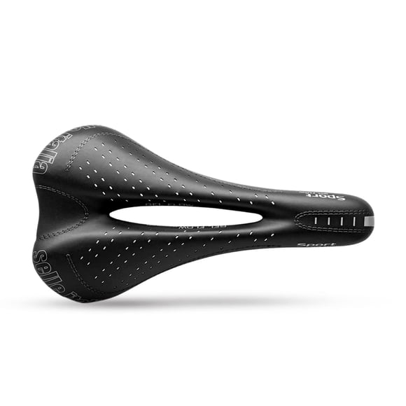Selle Italia Sport gel Flow S MTB and Road Bike Saddle 270 x 140mm Unisex 330g Black