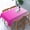 Gradient Ombre Hot Pink, variant on Gradient Ombre Navy Blue Rectangle Table Cloth Soft Washable Oblong Tablecloth Covers for Kitchen & Table Linens 60" x 84"