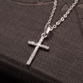 thumbnail image 1 of Collar con cruz de circonita cuadrada de estilo hip hop, colgante con personalidad punk de estilo europeo y americano para hombres y mujeres, accesorios para parejas, 1 of 4
