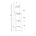 thumbnail image 6 of RiverRidge Amery 4-Tier 13in Ladder Shelf Bthroom Organizer with Storage Bin - White, 6 of 10