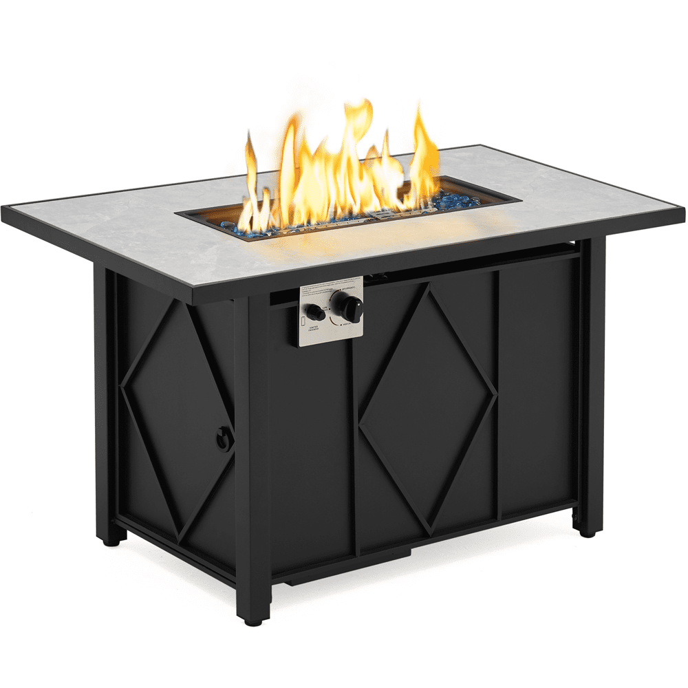 Topeakmart 43in Propane Firepit Table with Waterresistant Cover