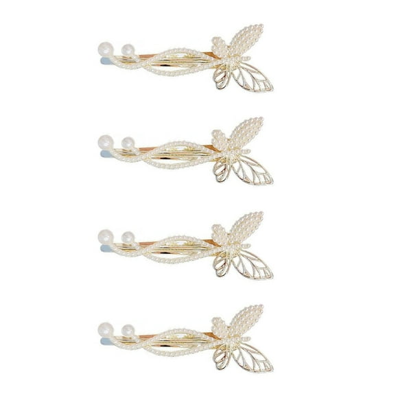 Miangastore Butterfly Hair Clip Rhinestone 4Pcs 6.6X1In