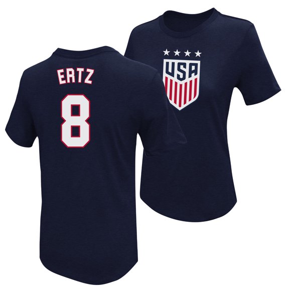 Icon Sports Women's Julie Ertz Blue USWNT Player Name & Number T-Shirt