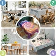 thumbnail image 5 of Colorful Tie Dye Spiral - Floral Pattern Rectangle Tablecloth 60"x120",Waterproof Polyester Rectangle Table Cloth, Wipeable Spillproof Polyester Tablecloth for Dining, Camping, Indoor and Outdoor, 5 of 6