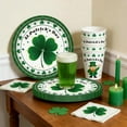 thumbnail image 4 of St. Patrick's Day Party Supplies Disposable Tableware Set, 16 Pcs Shamrock Themed Paper Plates(B), 4 of 6