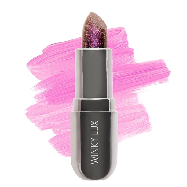 Winky Lux Glimmer Balm Bálsamo labial con pH Lápiz labial que cambia de color y bálsamo labial teñido Bálsamo labial vegano y sin crueldad animal Lápiz labial hidratado y regordete de color malva púrp