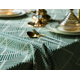 thumbnail image 2 of Amerikansk lätt, lyxig rektangulär duk, tofsduk av bomull och linne, soffbordsservett, dekorativ tygrand (blå, 90*90),, 2 of 5