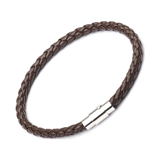 Jumpingount de cuero para hombre, hebilla de piedra imán, cadena de mano, pulseras trenzadas de 6 hebras, accesorio de moda, brazalete de joyería Type10 NO10