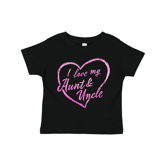 Inktastic I Love My Aunt and Uncle in Pink Chalk Heart Boys or Girls Toddler T-Shirt