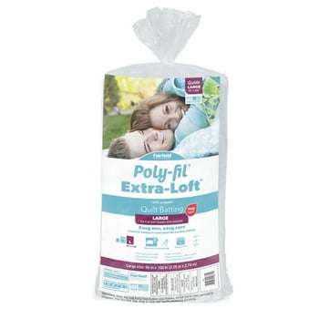 Poly-Fil® Extra-Loft® 100% Polyester Batting by Fairfield™, 90" x 108", Precut, White