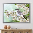 thumbnail image 3 of Designart 'Gray Bird Sitting On A Branch of A Blossoming Tree' Traditional Framed Art Print, 3 of 4