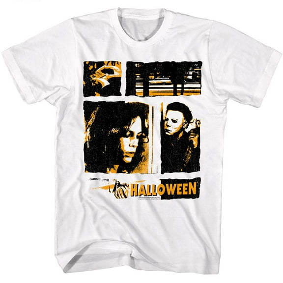 Halloween Panels White Adult T-Shirt