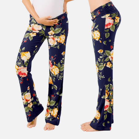 

Maternity Pants Pajama Stretchy Comfy Wide Palazzo Elastic Pregnancy Women Lounge Trousers