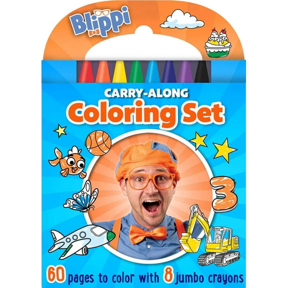 EDITORS OF STUDIO FUN INT: Blippi: Carry-Along Coloring Set, 120 pages (Hardcover)