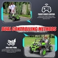 thumbnail image 5 of Funcid 24V 4WD Ride on Toys, 2-Seater Ride on cars with Remote Control, Electric Car, Power UTV Wheels with 4*200W Motor, Bluetooth, Music, Lights, 3 Speeds, Spring Suspension, Green, 5 of 8
